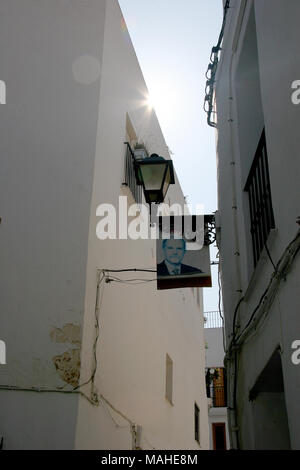 Street Scene von Vejer de la Frontera in Spanien Stockfoto