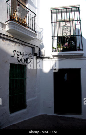 Haus zum Verkauf in Vejer de la Frontera in Spanien Stockfoto