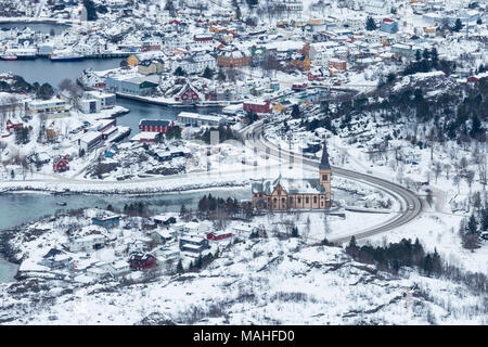 Die Lofoten Kathedrale in Kabelvag, Nördliches Norwegen Stockfoto