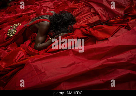 Kodungallur Bhagavathy Tempel Bharani Festival Stockfoto