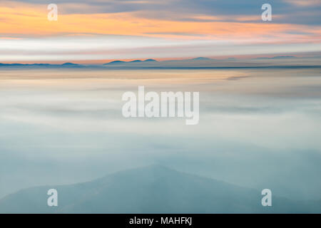 Rauch und Smog, Wald Brand folgen, von Clingman's Dome, Great Smoky Mountains NP, TN, USA, von Bill Lea/Dembinsky Foto Assoc Stockfoto