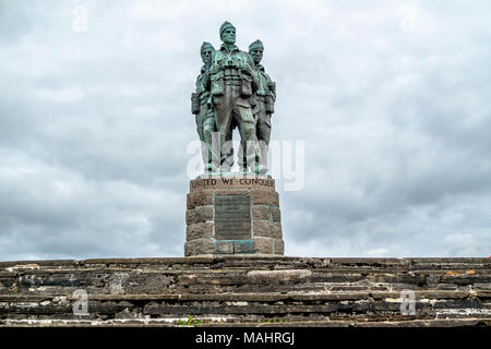 SPEAN BRIDGE, Schottland - 31. MAI 2017:: Ein Denkmal an die Männer des British Commando Kräfte gewidmet, das im Zweiten Weltkrieg angehoben Stockfoto