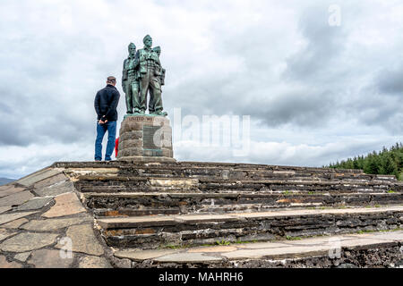 SPEAN BRIDGE, Schottland - 31. MAI 2017:: Ein Denkmal an die Männer des British Commando Kräfte gewidmet, das im Zweiten Weltkrieg angehoben Stockfoto