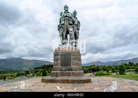 SPEAN BRIDGE, Schottland - 31. MAI 2017:: Ein Denkmal an die Männer des British Commando Kräfte gewidmet, das im Zweiten Weltkrieg angehoben Stockfoto