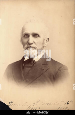 Handschriftliche Notiz auf der Vorderseite: "Geboren 9 1811 Aug, 16. Okt. 1884 starb." Titel: Heinrich Kayser. 1811-1884. . Ca. 1880. Genelli Studio Stockfoto