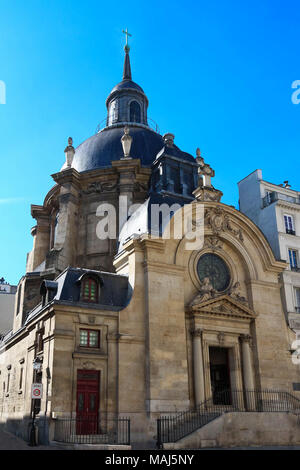 Der Tempel du Marais oder die Kirche Sainte Marie de la Visitation in Paris, Frankreich. Stockfoto