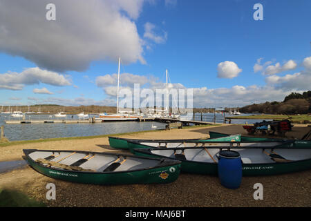 Bucklers Hard Hafen, an den Ufern des Beaulieu River, New Forest, Hampshire, England, UK. Stockfoto