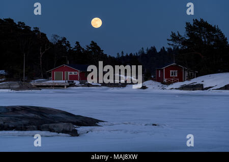 Abend an Porkkalanniemi, Kirkkonummi, Finnland Stockfoto