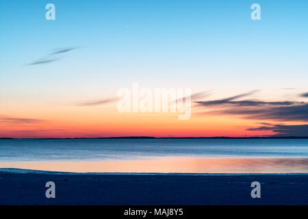 Abend an Porkkalanniemi, Kirkkonummi, Finnland Stockfoto