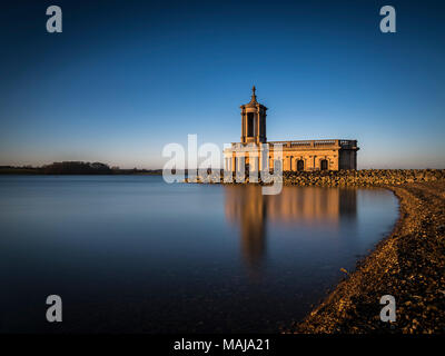 Normanton Kirche Sonnenuntergang Stockfoto