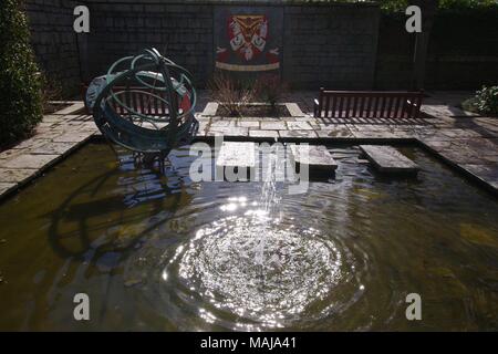 Lady MacRobert Memorial Garden, Universität Aberdeen Campus, Alte Aberdeen, Schottland, Großbritannien. März, 2018. Stockfoto