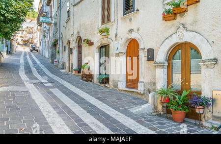 Malerische Anblick in Caramanico Terme, Gemeinde in der Provinz Pescara in den Abruzzen in Italien. Stockfoto