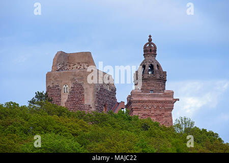 Kyffhäuser Denkmal / Barbarossa Denkmal / Barbarossadenkmal, Kaiser Wilhelm Denkmal auf dem Kyffhäuser Berg, Thüringen/Thüringen, Deutschland Stockfoto