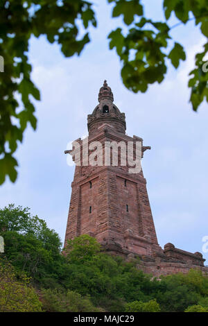 Kyffhäuser Denkmal / Barbarossa Denkmal / Barbarossadenkmal, Kaiser Wilhelm Denkmal auf dem Kyffhäuser Berg, Thüringen/Thüringen, Deutschland Stockfoto