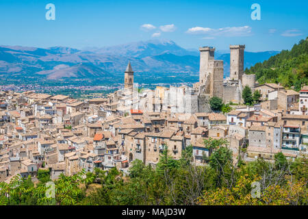 Malerische Anblick in Pacentro, Provinz L'Aquila, Abruzzen, Italien. Stockfoto