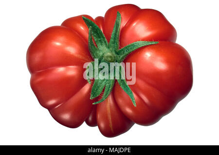 Costoluto di Parma gerippte heirloom Tomate, Ansicht von oben Stockfoto