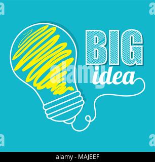 Große Idee, Kreativität und Intelligenz theme Design, Vektor, Abbildung Stock Vektor