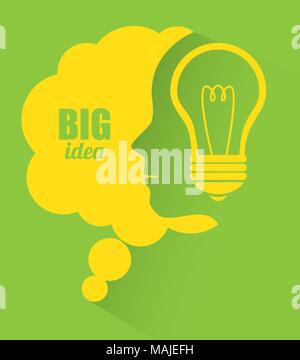 Große Idee, Kreativität und Intelligenz theme Design, Vektor, Abbildung Stock Vektor