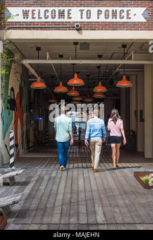 Beltline Eingang zu Atlantas Ponce City Market. (USA) Stockfoto