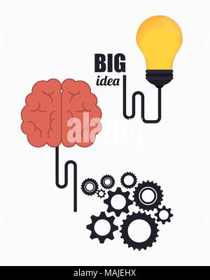 Große Idee, Kreativität und Intelligenz theme Design, Vektor, Abbildung Stock Vektor
