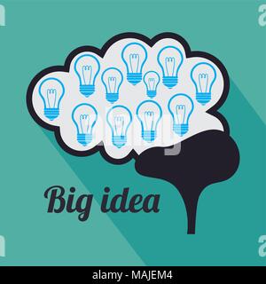 Große Idee, Kreativität und Intelligenz theme Design, Vektor, Abbildung Stock Vektor