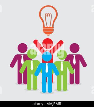 Große Idee, Kreativität und Intelligenz theme Design, Vektor, Abbildung Stock Vektor