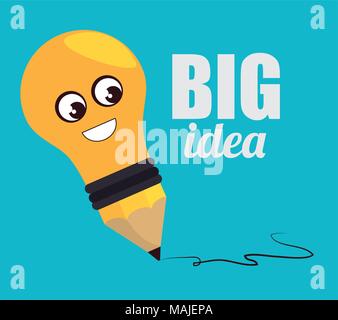 Große Idee, Kreativität und Intelligenz theme Design, Vektor, Abbildung Stock Vektor