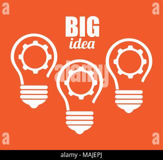 Große Idee, Kreativität und Intelligenz theme Design, Vektor, Abbildung Stock Vektor
