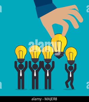 Große Idee, Kreativität und Intelligenz theme Design, Vektor, Abbildung Stock Vektor