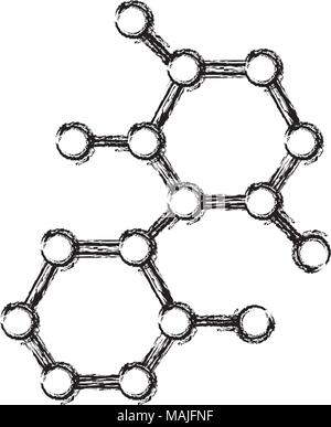 Molekulare Struktur isoliert Symbol Vektor illustration Design Stock Vektor