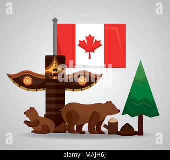 Kanada land Symbole Stock Vektor