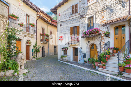 Malerische Anblick in Pescasseroli, Abruzzen Nationalpark, Provinz von L'Aquila. Italien Stockfoto