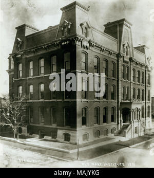 Titel: Maria Institut, Heuschrecken und Beaumont Straßen, nordöstliche Ecke; 2. Gebäude. . 1891. Emil Boehl Stockfoto