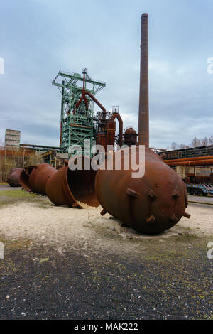 Alte Eisengießerei henrichshütte Stockfoto