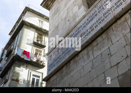 St. Chiara Kirche und Kloster, Fassade, Neapel, Italien Stockfoto