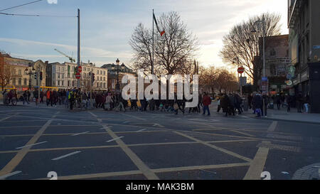 Berühmte O Connell Bridge in Dublin - Dublin/Irland - 20. MÄRZ 2018 Stockfoto