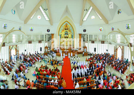 Die heilige Messe in st. Sebastian Kirche thodupuzha Kerala Stockfoto