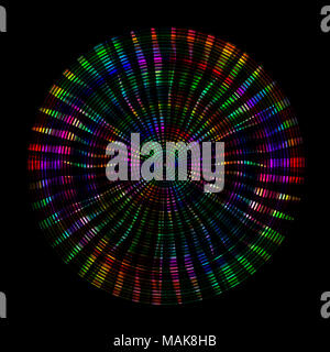 Abstrakte holographische Spektrum Artwork. Einen regenbogenfarbenen irisierenden radial spinning Hintergrund. Für kreative Design cover Web und Print Stockfoto