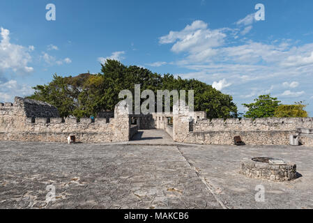 Fort und Museum von San Felipe Bacalar, Quintana Roo, Mexiko Stockfoto