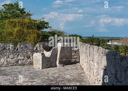 Fort und Museum von San Felipe Bacalar, Quintana Roo, Mexiko Stockfoto