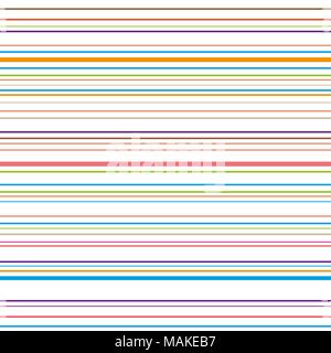 Helle farbige horizontale Streifen Aquarell weißen Hintergrund. Stock Vektor