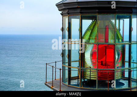 Cape Meares Leuchtturm erste Lit im Jahre 1890 auf der nördlichen Küste von Oregon in der Nähe von Netarts, Oregon Stockfoto