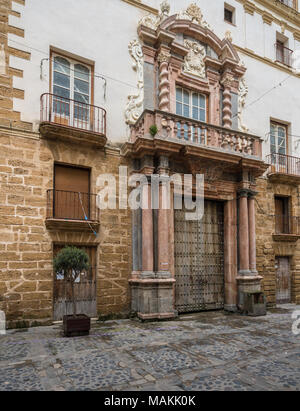 Holztüren, Cadiz, Südspanien Stockfoto