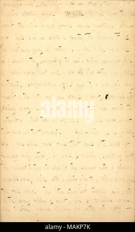 Beschreibt seinen zweiten Tag am Niagara Falls, New York. Transkription: Dutzend oder mehr Leute kommen mit, wir beginnen, durch den rauschenden wirbelnden Fluss. Bei jeder, wie wir in der Nähe der Star der Blick über Konzeption Grand wird. Noch näher, und bald werden wir konfrontiert werden, die Amerikanische fallen, den Nebel und Spray ist die Benetzung uns? Wenn ich neben mir, als ich mich in der Stirnfläche des Bootes ein Mitreisender gekleidet in indischen Räuber Umhang und queer [Wort durchgestrichen] Schließen Sie den Deckel der wie Material stehen. Verstehen Sie, ich habe eine Seite Kabine rush, reihe ich mich in die Wie und jetzt stand in Front, mit sonnigen drivi Stockfoto