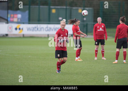 Newport, Wales, Uk. 3 Apr, 2018. Wales Frauen National Football Team 