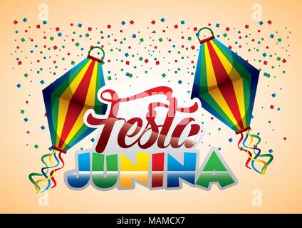 Festa junina Sommer Parteien Stock Vektor