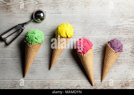 Eiscreme-Kegel Stockfoto