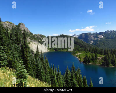 Eunice See bei Mt Rainier NP in WA Stockfoto