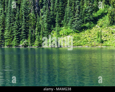 Eunice See bei Mt Rainier NP in WA Stockfoto