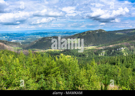 Landschaft der Berge, Panorama der Stadt Zakopane aus der Wanderweg in Tatra, Sommer, Polen Stockfoto